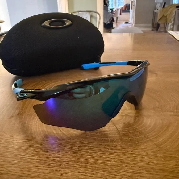 Oakley Black and Blue Performance Sunglasses